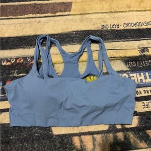Athleta Blue Strappy Sports Bra 1X